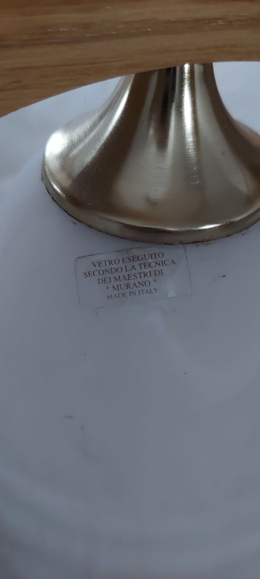 Lampa włoska lampy złote elementy łancuszek drewno