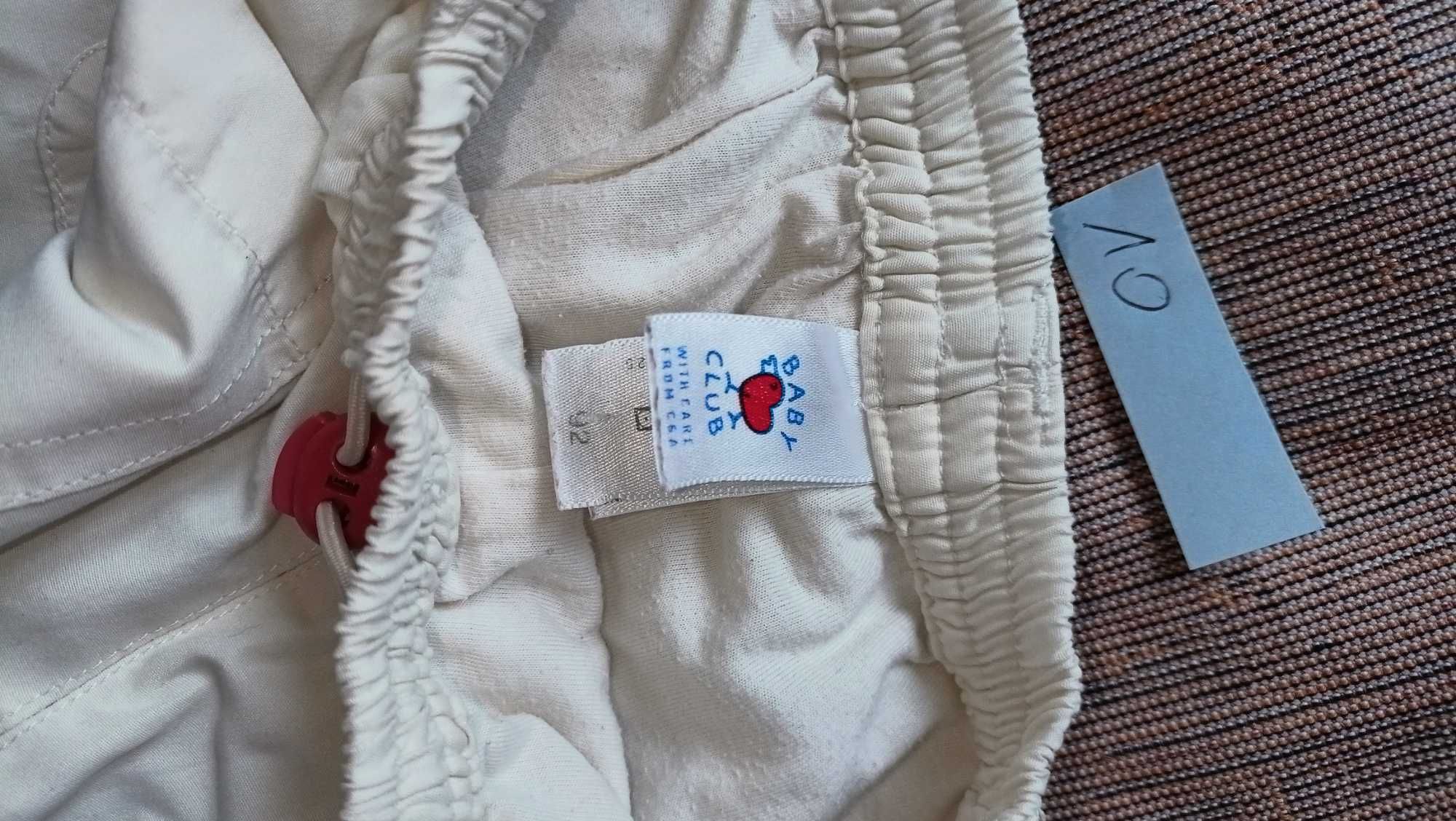 010/ długie spodnie dla dziewczynki C&A jasne rozm. 92/24 m-ce