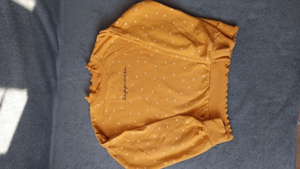 Miodowa bluza falbanką little kids rozm. 134