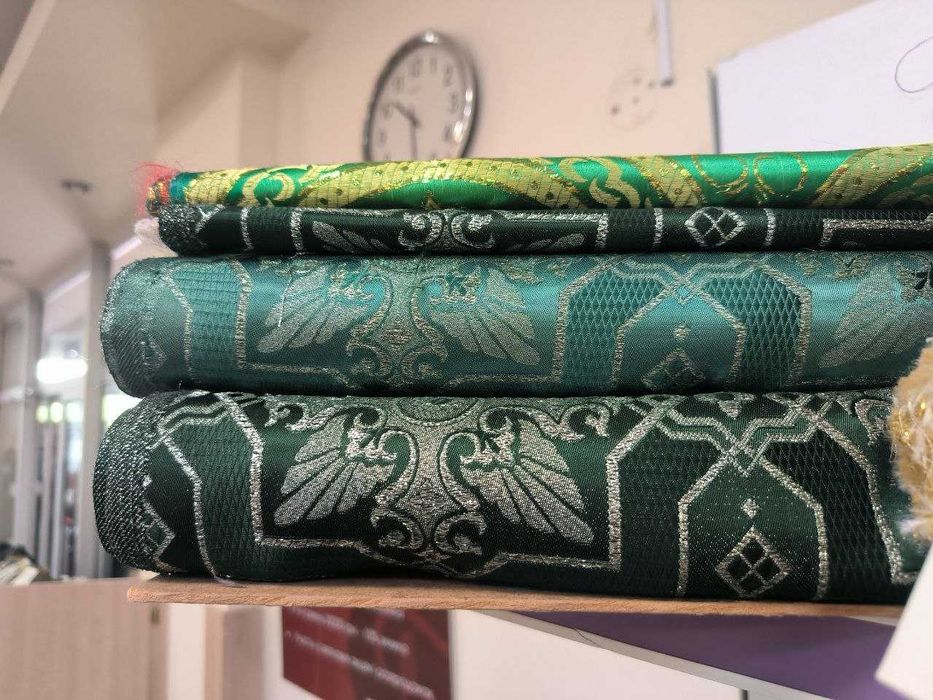 Тканина парча церковна, ткань парча церковная