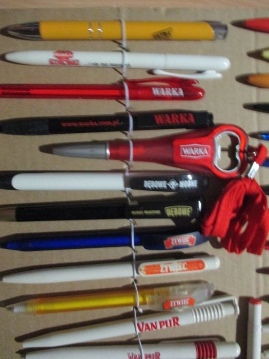 Kolekcja długopisów(2) piwa reklamowe 61 szt. różnych Gadżety piwne