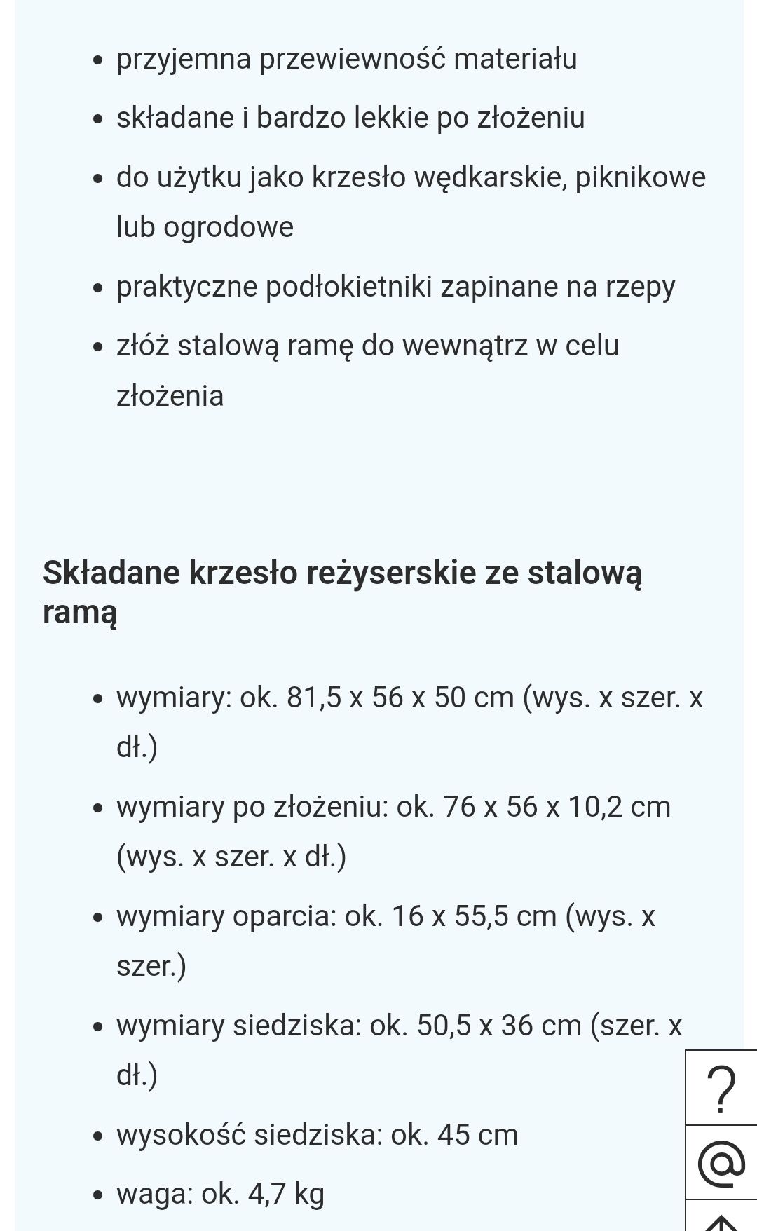 Krzesło składane