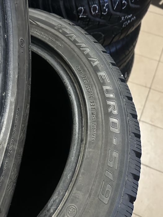 215/55/16 кама 7+мм шиповка зима 4шт по 1500грн)