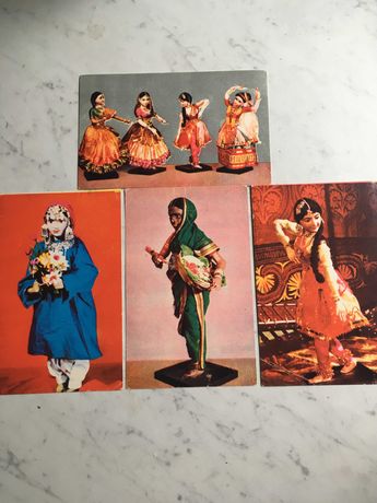 Винтажные открытки Индийские куклы из коллекции Сушилы Роджни Патель