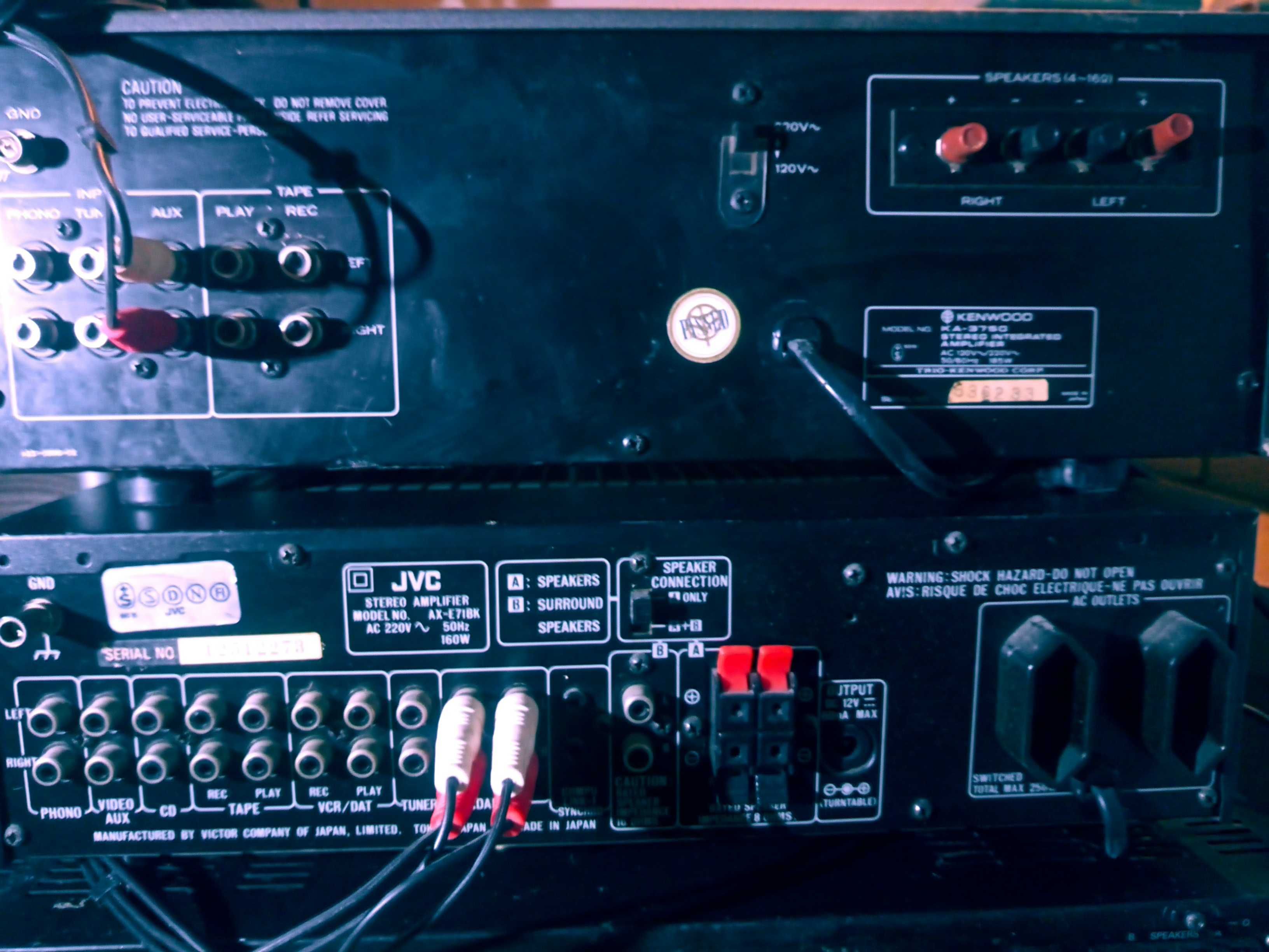 Wzmacniacze JVC AX-71. GRUNDIG R-R303. KENWOOD KA-3750