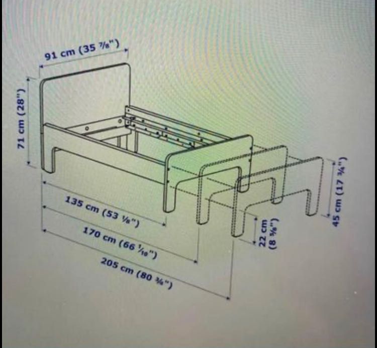 Ikea extended kids bed