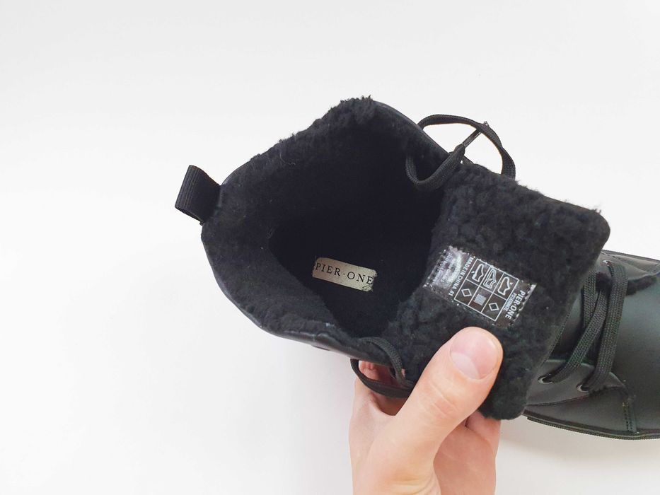 Кеди на меху PIER ONE чорні 41 26-26.5 см
