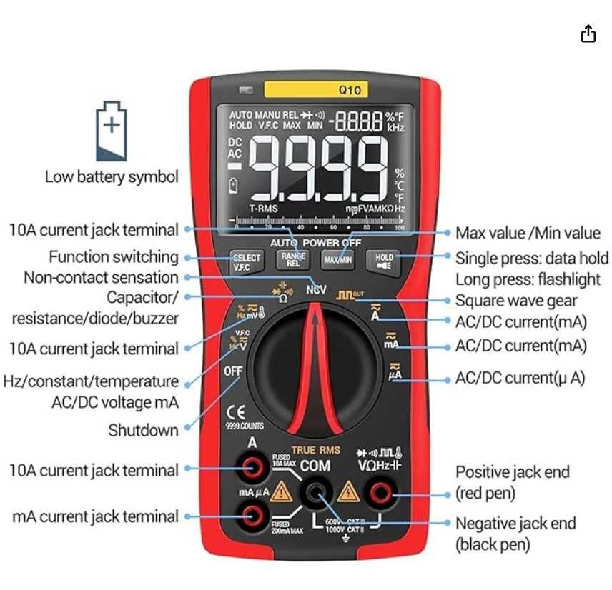 ANENG Q10 9999 wszechstronny multimetr uniwersalny