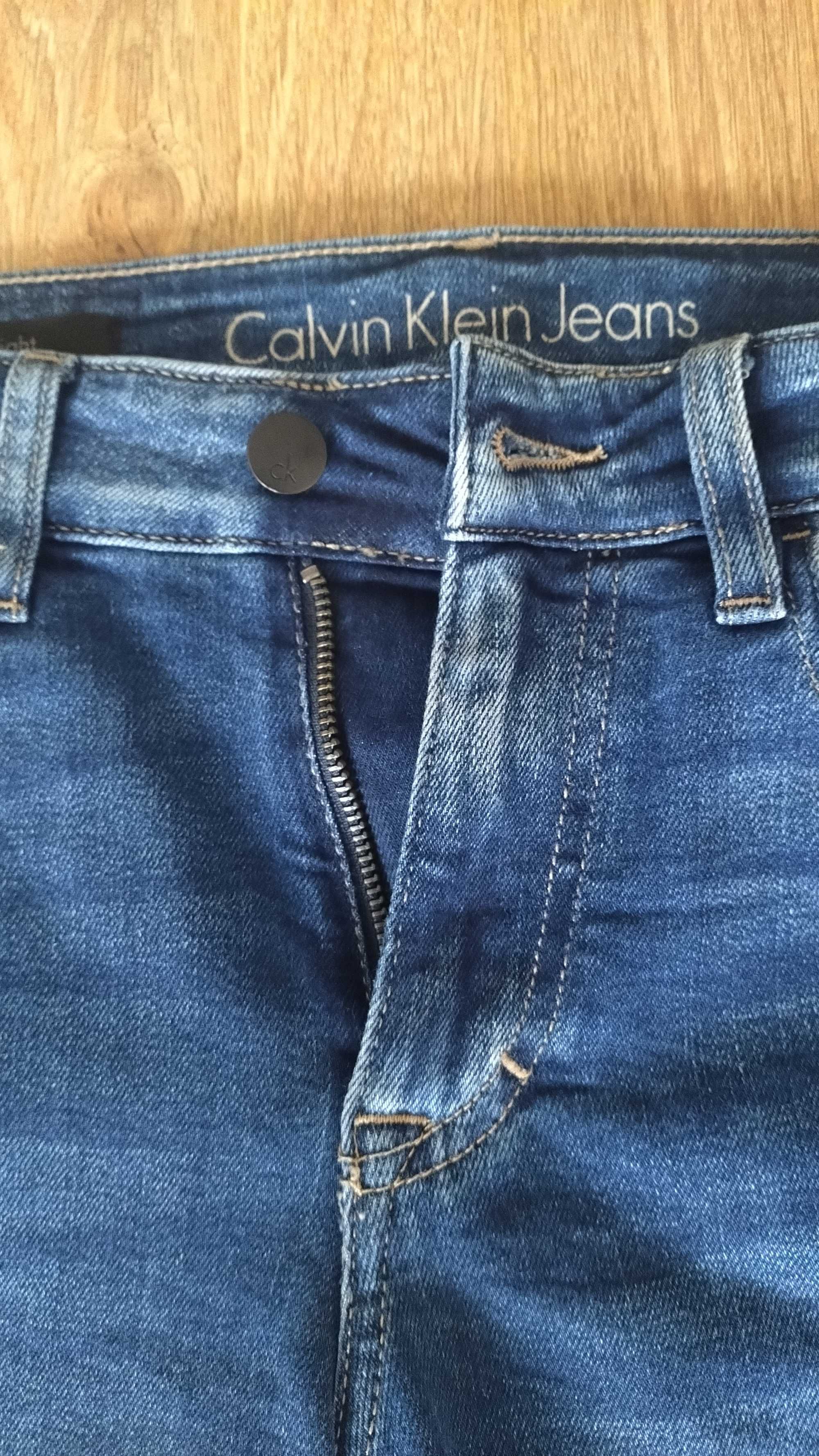 Calvin Klein Jeans true dark blue stretch 29/32 spodnie męskie jeansow