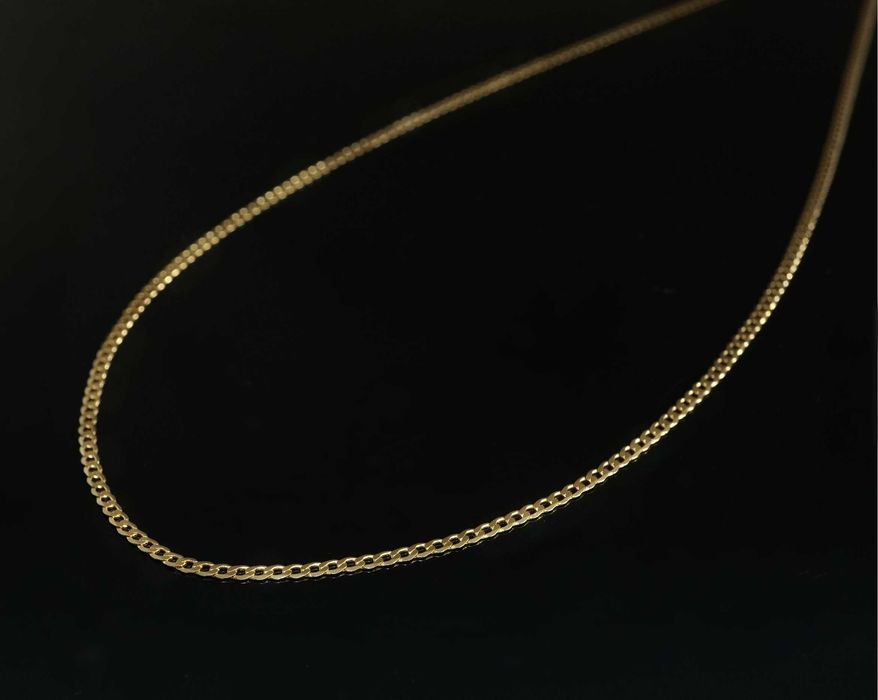 Złoto 585-złoty łańcuszek pancerka 50 cm, 1,74 g