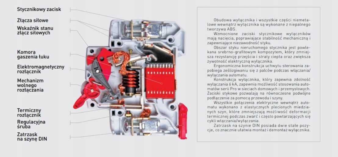 Wyłącznik nadprądowy bezpiecznik e.industrial C63 63A 2P 10kA
