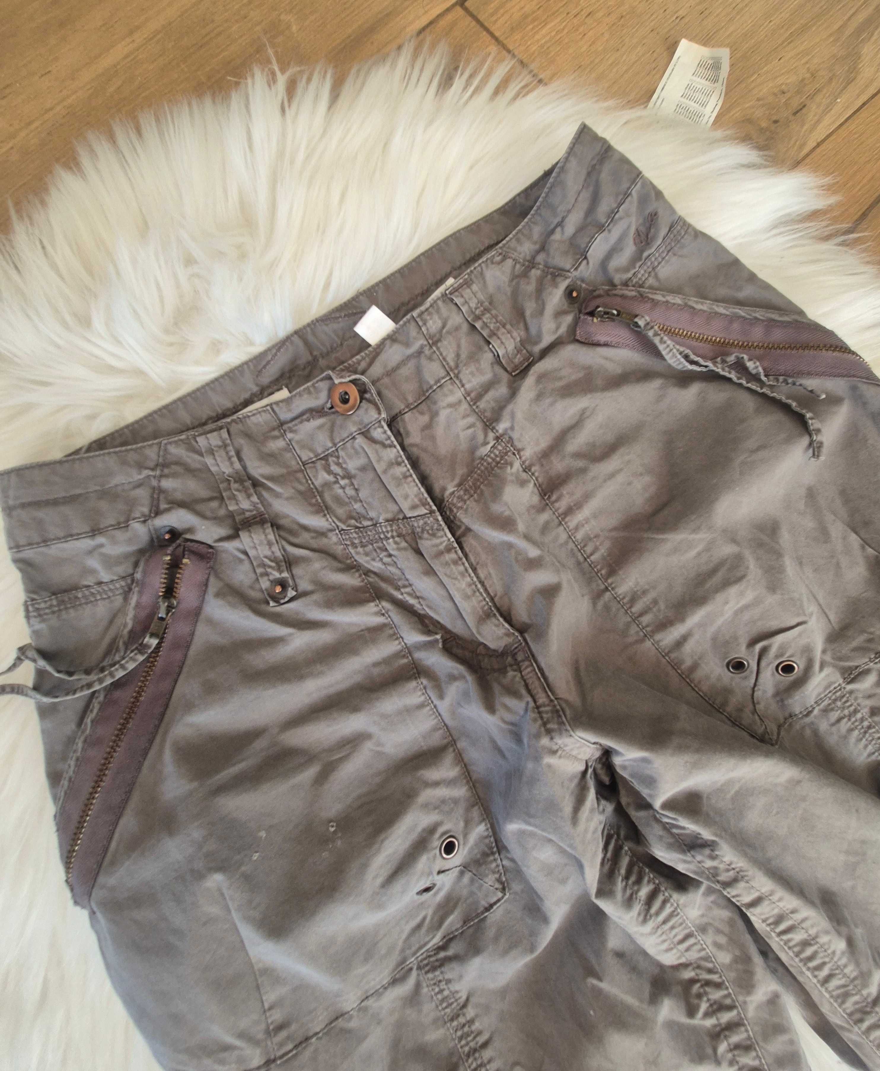 Spodnie khaki cotton bawełna swag y2k bojówki boyfriend Yessica 34/XS