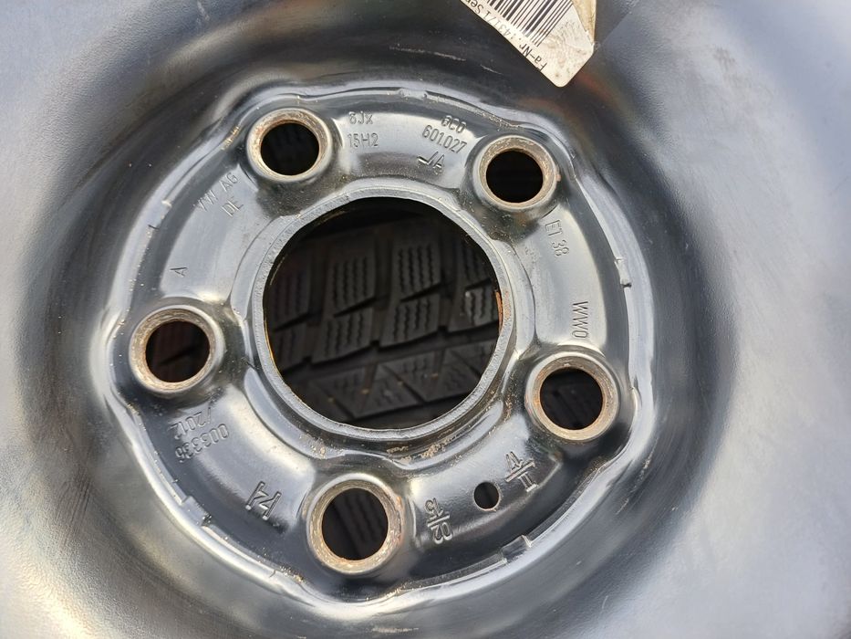 Koła 15" zima 5x100 et38 6J oc57 VW Polo Ibiza Fabia opony 185 60 R15