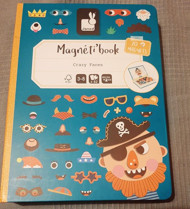 Janod Układanka Magnetyczna Twarze Stan idealny