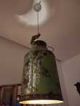 Candeeiro original talha azeite e funil vintage
