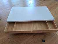 Podstawka pod monitor IKEA biała z drewnem