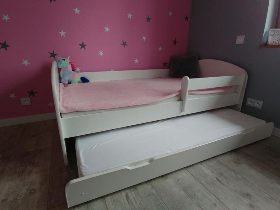 Łóżko piętrowe podwójne dla dzieci 200x90 dwuosobowe wysuwane