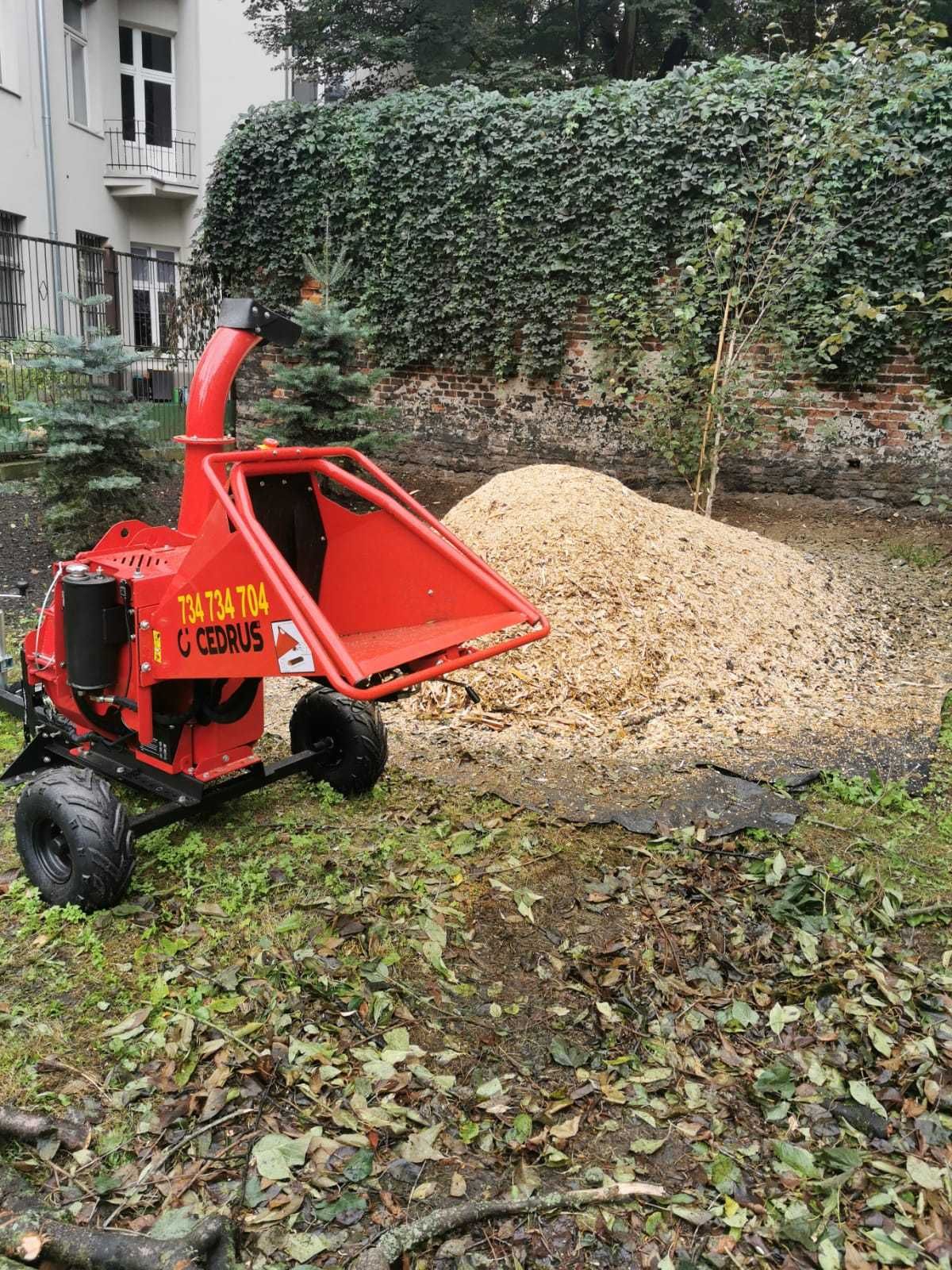 Zrębkowanie, przycinka krzewów i krzaków, usługi rębakiem 16cm