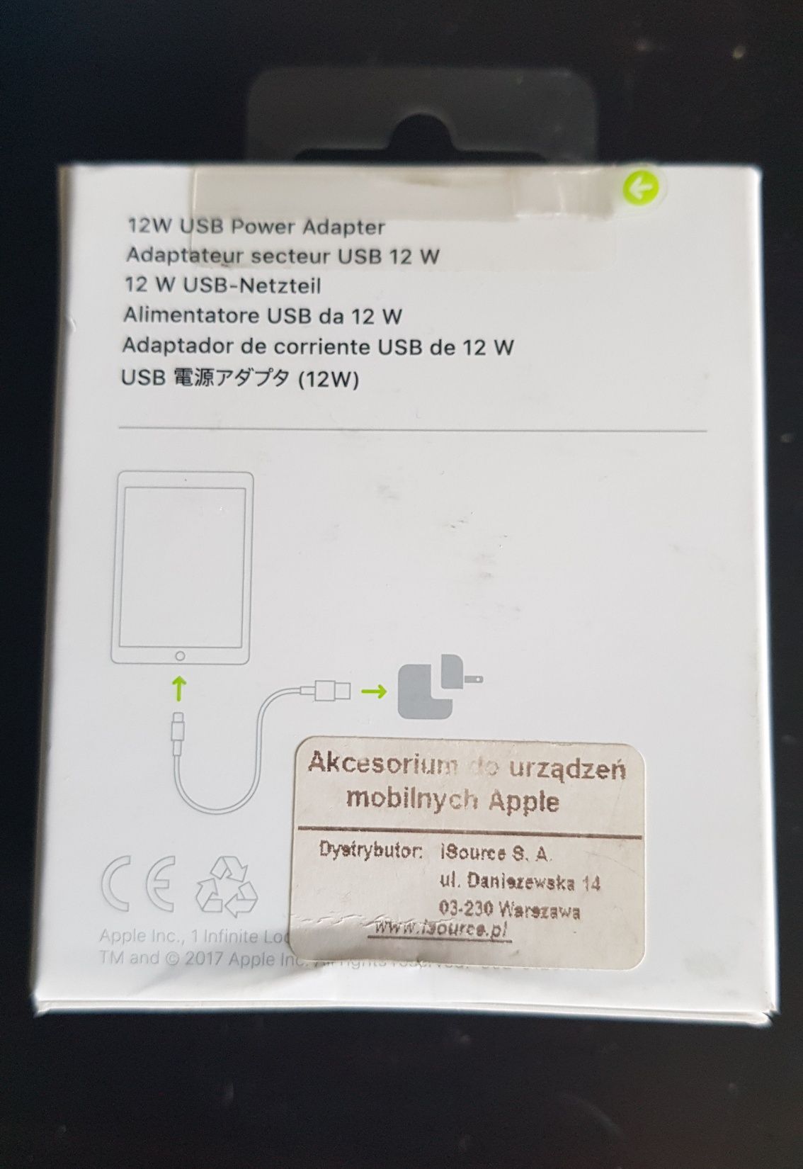 Ładowarka/akcesorium do Apple 12W Power Adapter