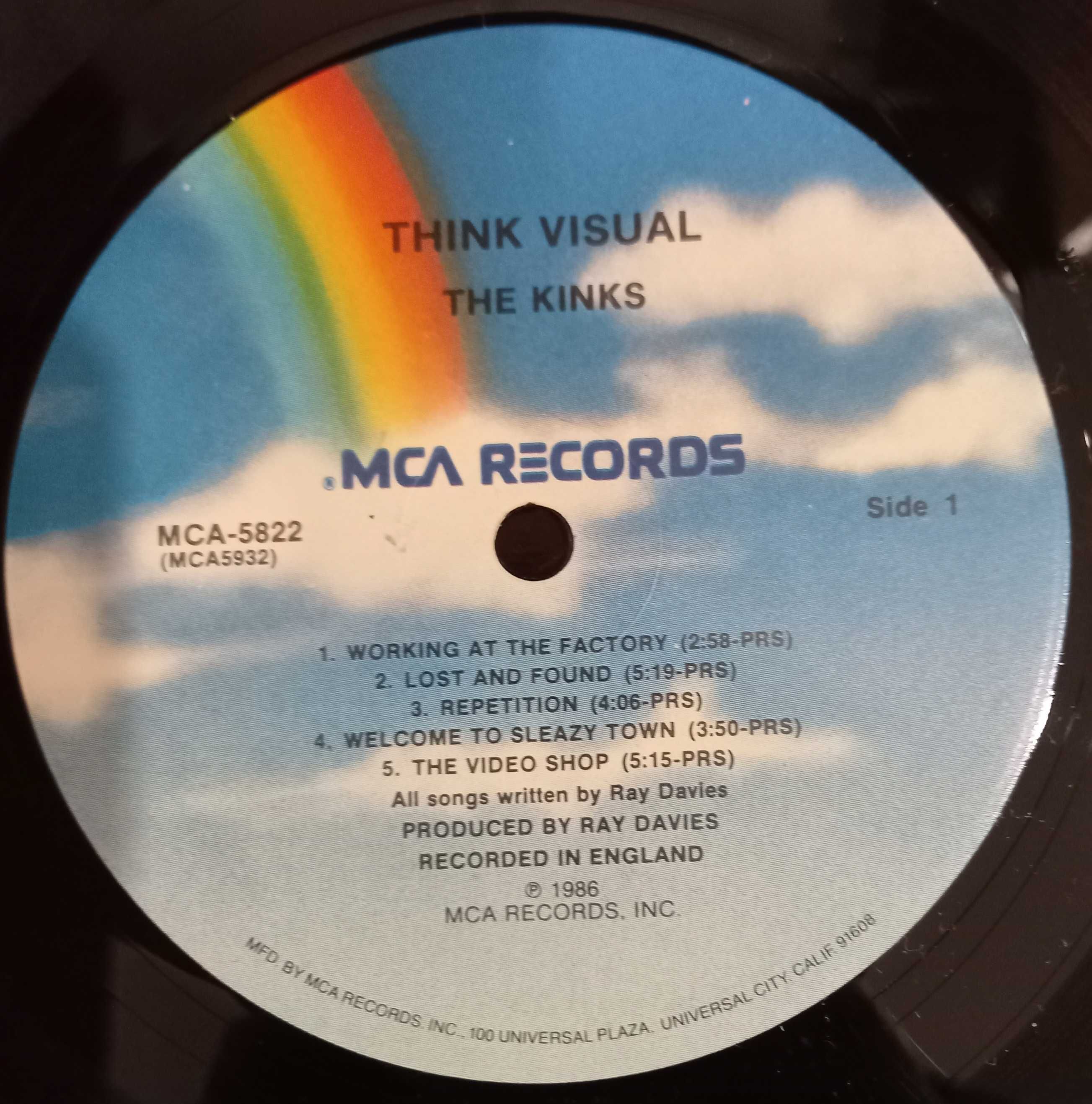 LP The Kinks "Think Visual", USA, 1986 год