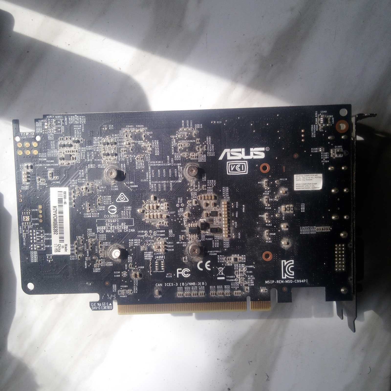 Відеокарта Asus RX 550 4GB, не ремонтувалась