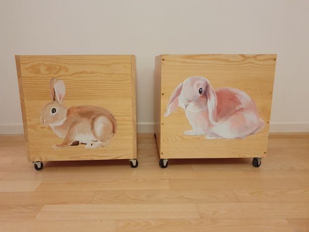 Duża skrzynia na zabawki Bambooko 50x50x50