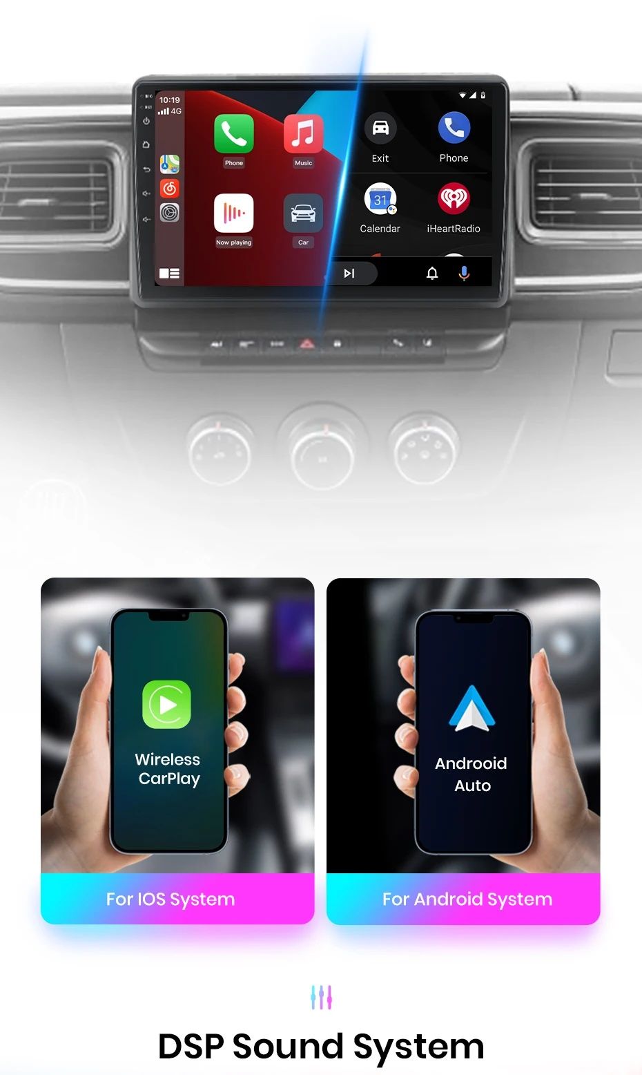 Rádio Android Renault Master Opel Movano Nissan NV400 Carplay 2/32GB