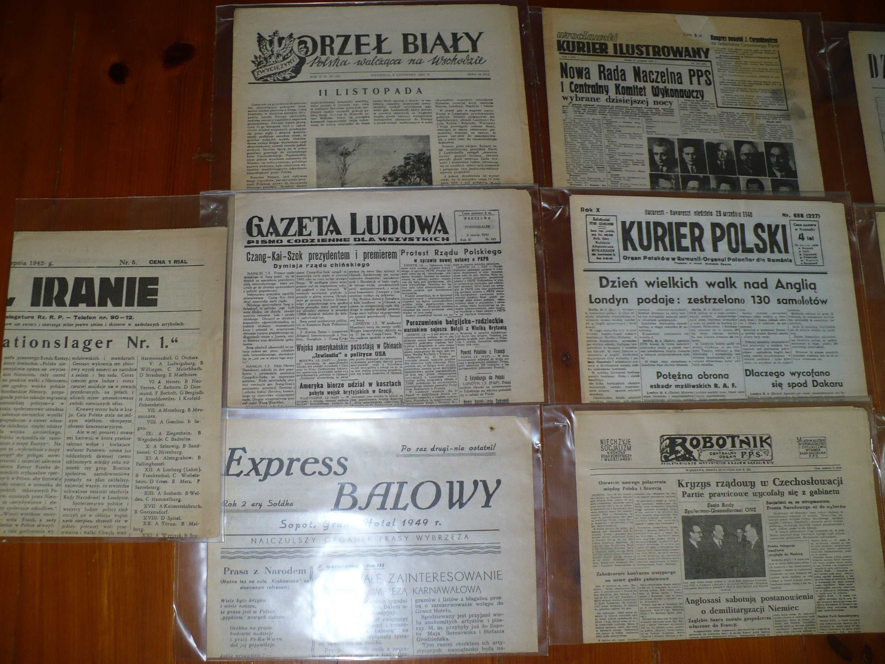 STARE POLSKIE GAZETY!! 1939-48, Perełki Kolekcjonerskie !! UNIKATY !!