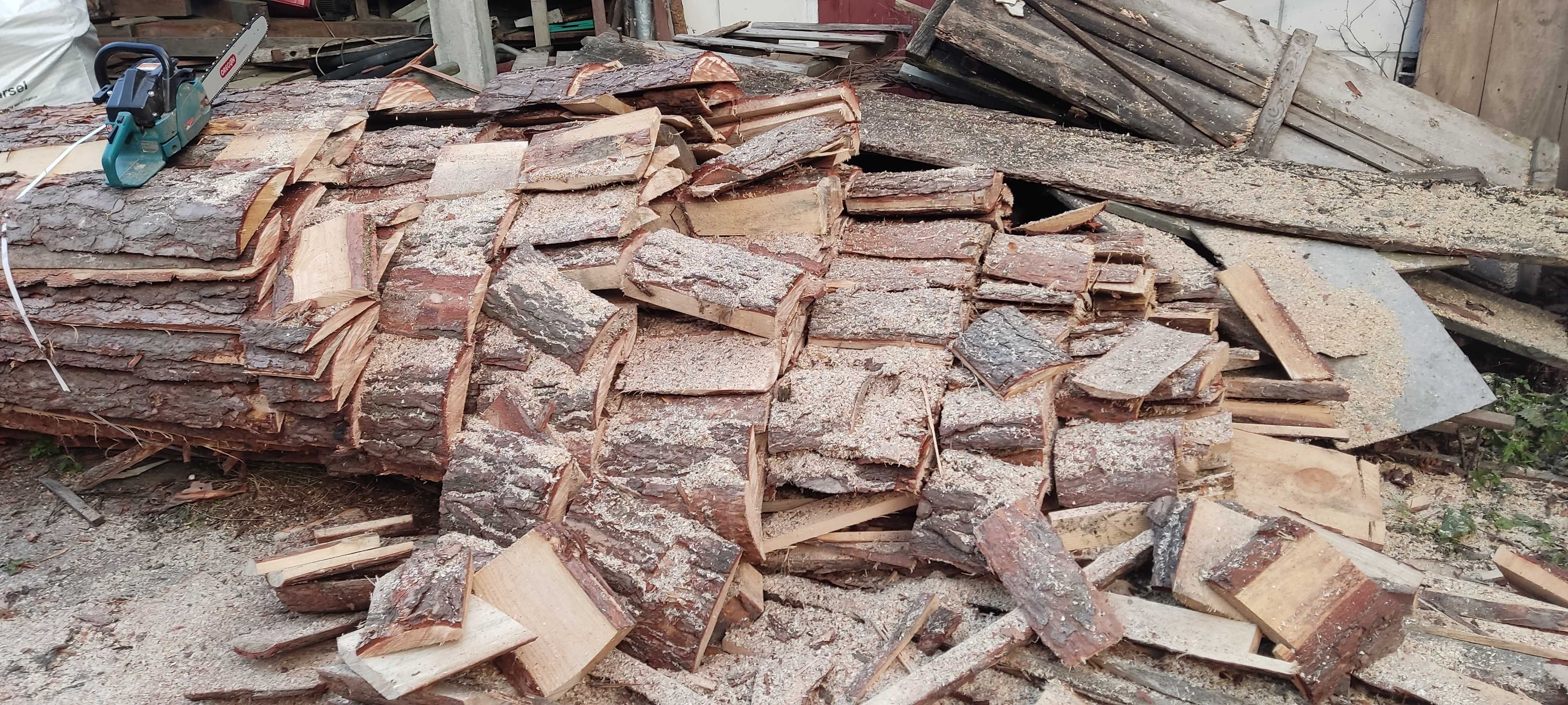 Zrzynki Opoły Cięte Rąbane Paczki Sosna Grube Dowóz