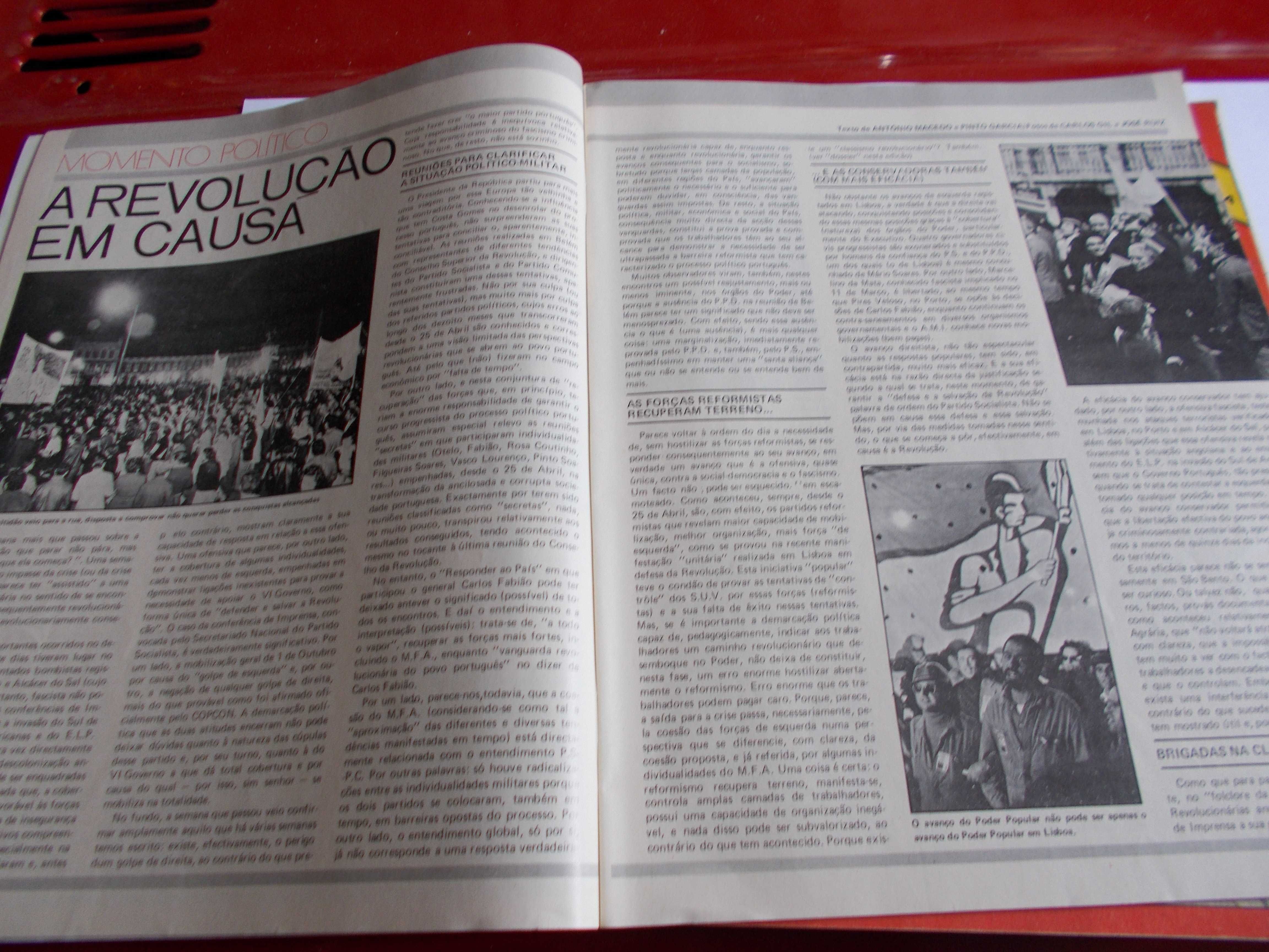 Revista Flama. Carlos Fabião .A Revolução em perigo.1975.