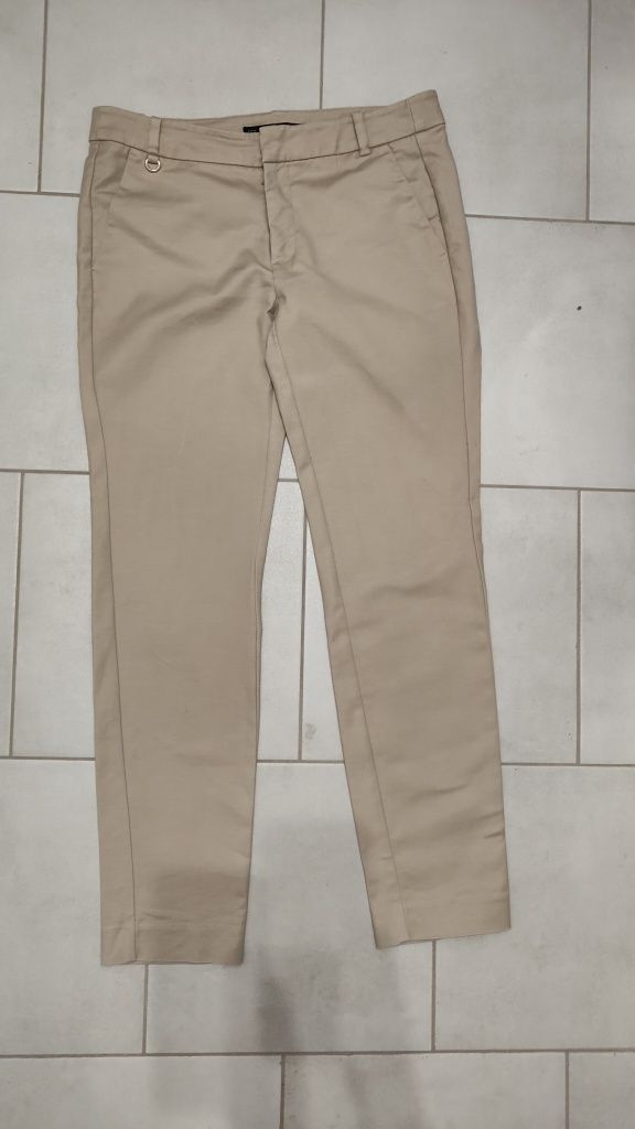 Beżowe eleganckie spodnie Zara 36