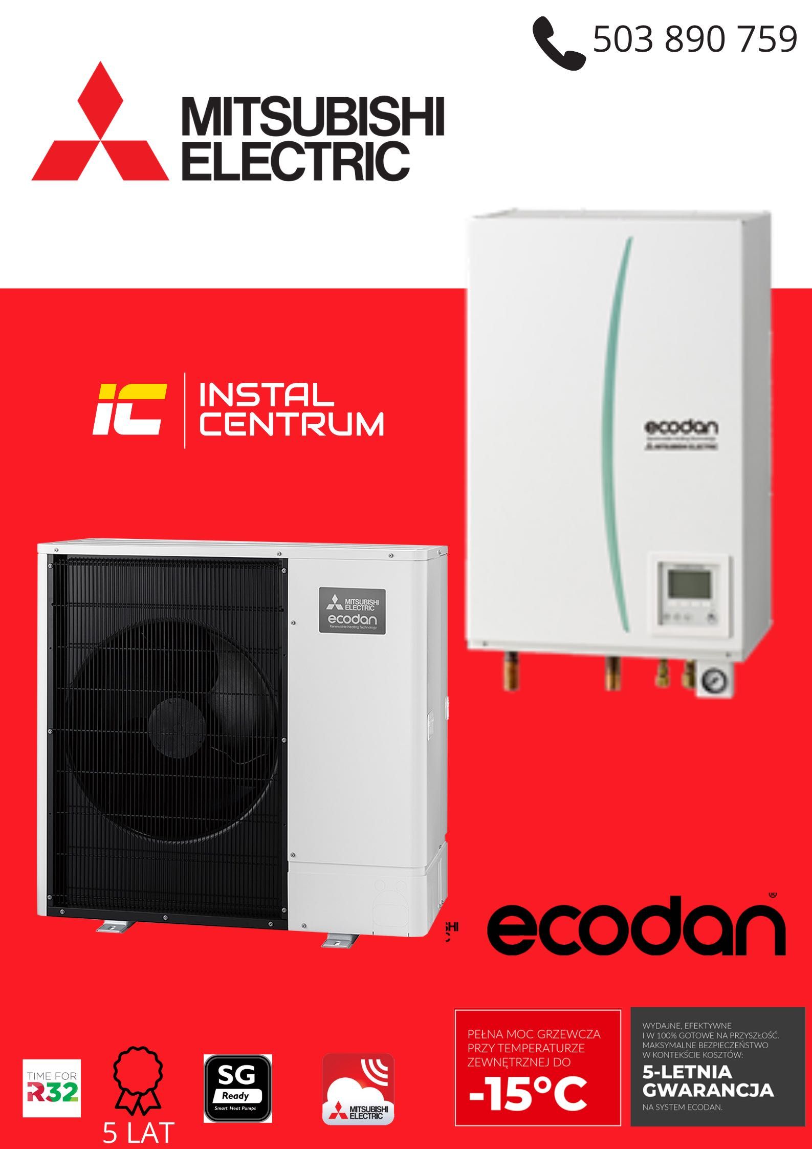Pompa ciepła Mitsubishi Electric Zubadan 14 KW, CAŁA POLSKA Z MONTAŻEM