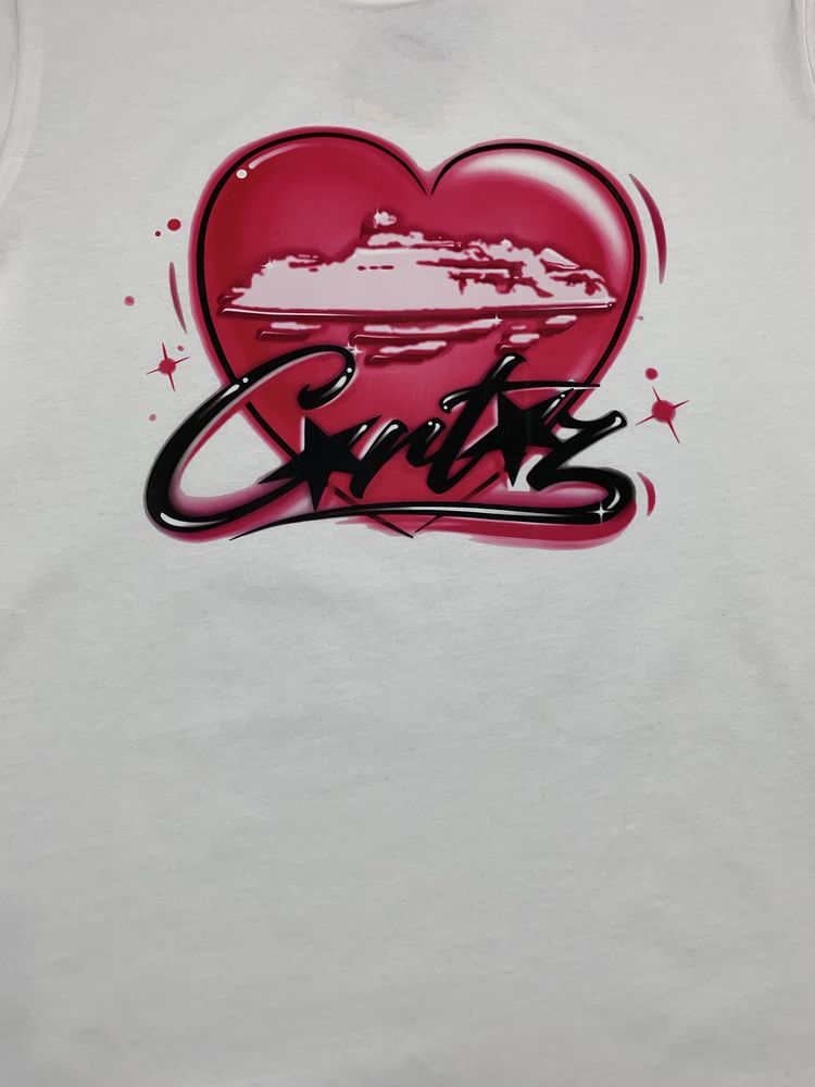 Corteiz Alcatraz Heart Tee (Black / White) (Koszulka)