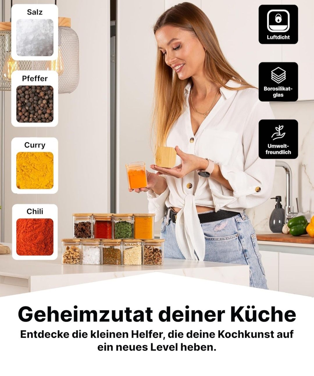 Pojemniki na przyprawy 10 szt. 160ml