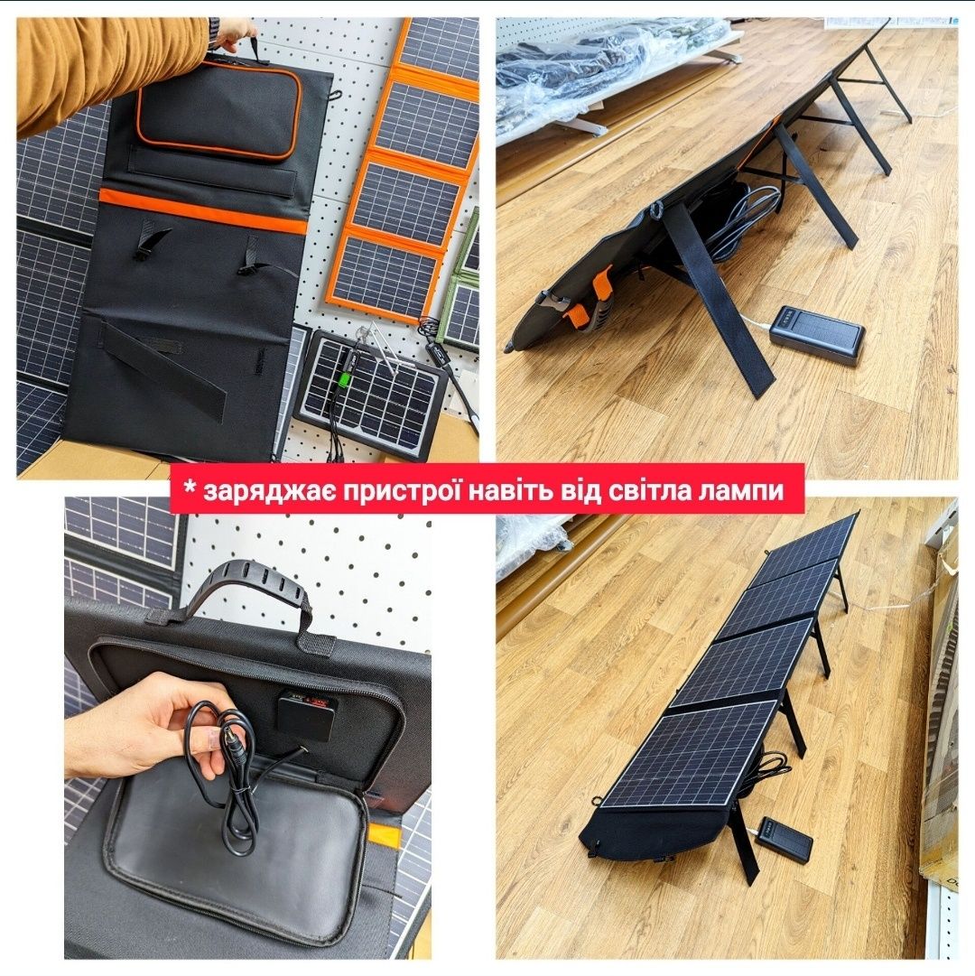 Солнечная панель 45W 100W 20W 8W 7W складная Solar батарея сонячна