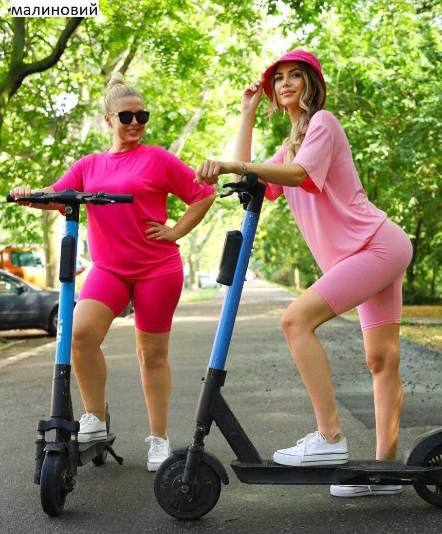 Костюм женский велосипедки удлинённая футболка Разные цвета велотреки