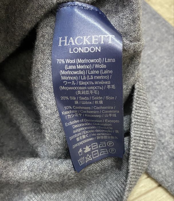 Джемпер, реглан, свитер шерсть/шелк/кашемир HACKETT LONDON, р.S-M