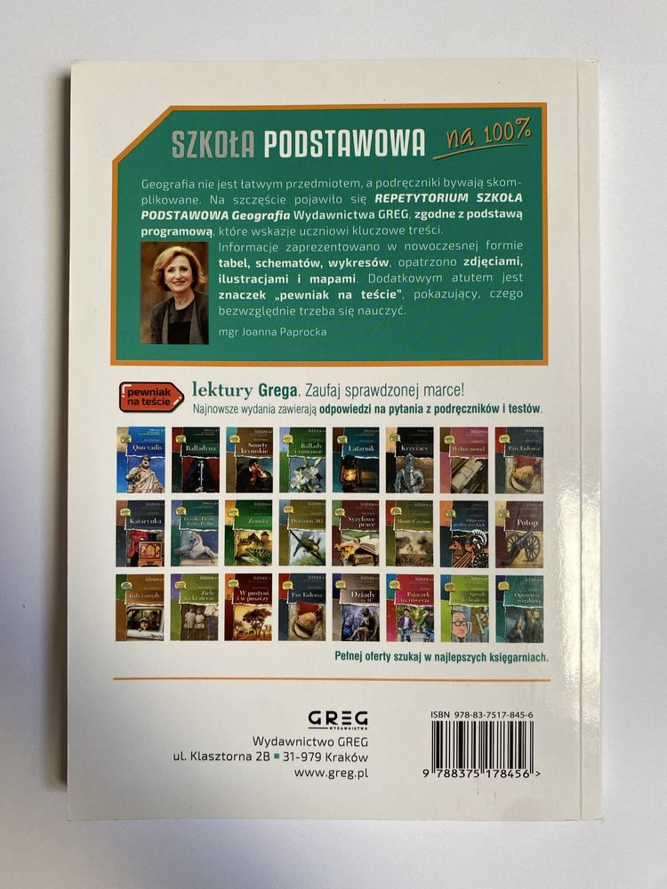 Repetytorium Geografia dla szkoły podstawowej GREG