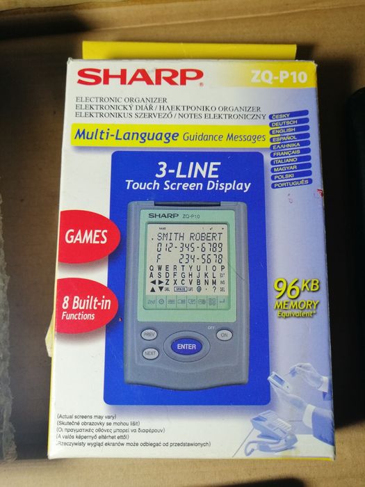 Notesy elektroniczne zestaw Sharp i inne
