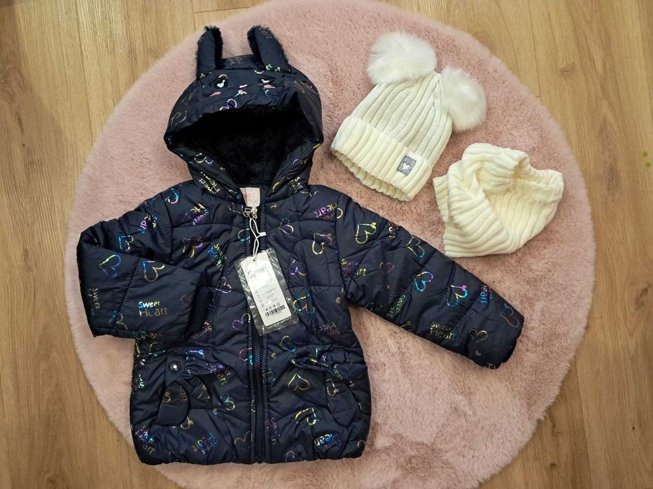 Kurtka zimowa dla dziewczynki rozmiar 104/110