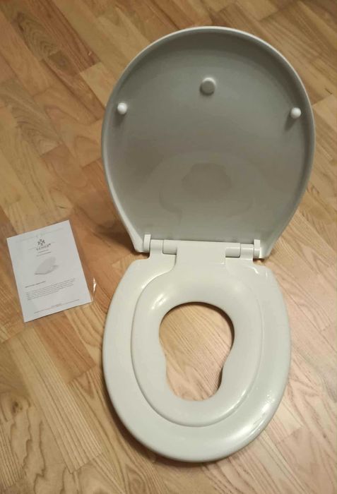 Deska WC wolnoopadająca Duroplast + nakładka dla dzieci 44,7 x 37,1cm
