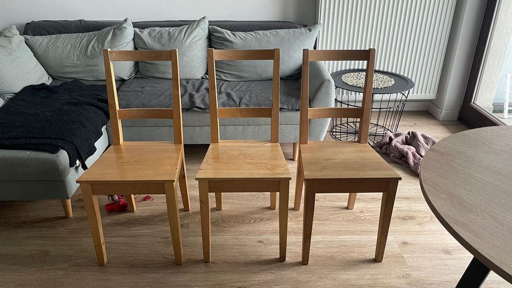 Krzesła drewniane 3 sztuki