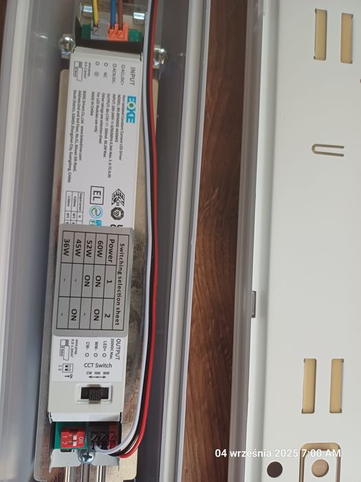 Lampa LED przemysłowa 150 cm 30- 60 W IP66 – nowa, garaz hala warsztat