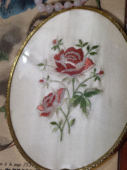 Вінтажний дамський туалетний будуарний набір дзеркало