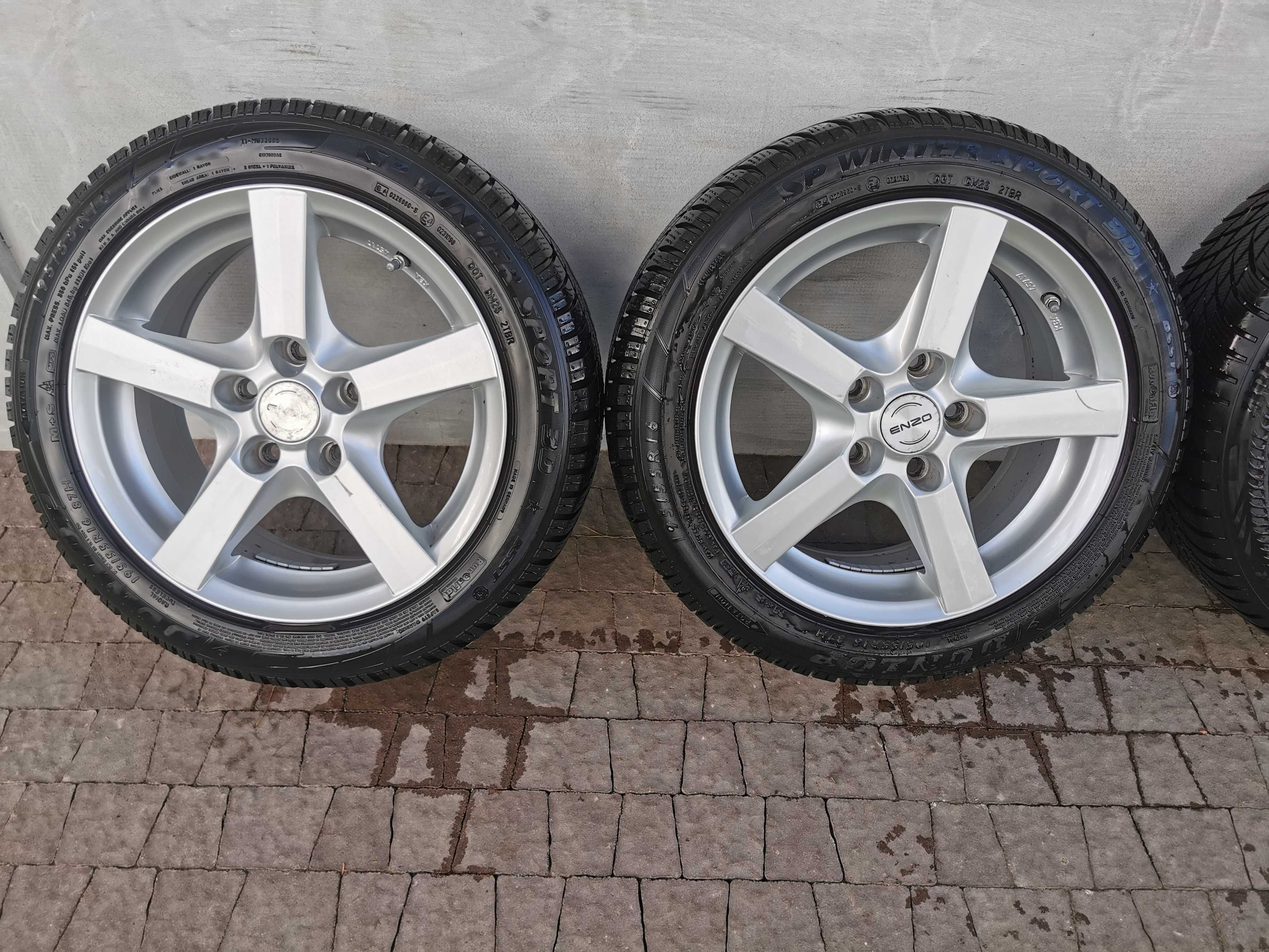 Alufelgi ENZO 16'' 5x112! Opony zimowe DUNLOP SP WINTER SPORT RUNFLAT!