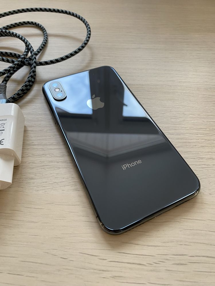 iPhone X 256gb 100% baterii idealny stan zestaw czarny apple jak nowy