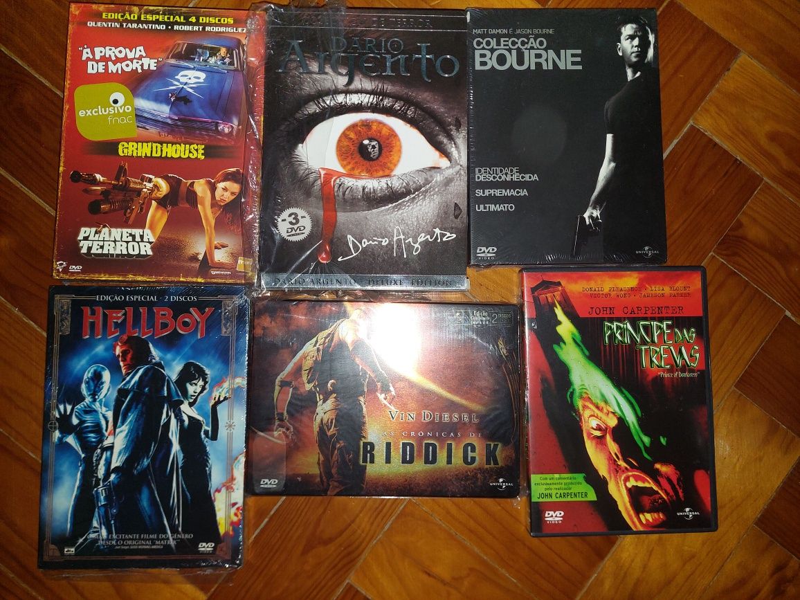 Dvd terror raros maioria selados