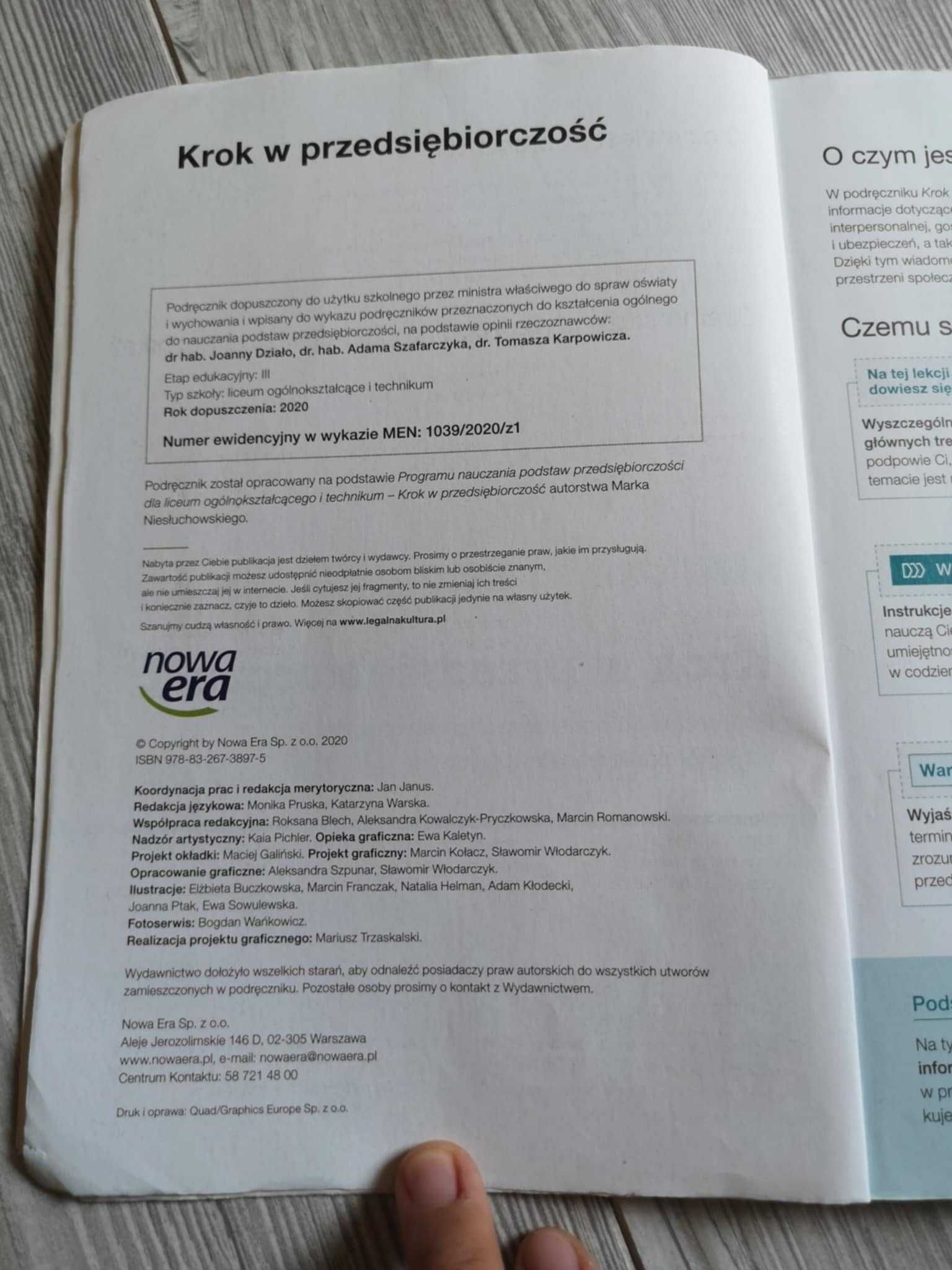 nowa era podstawy przedsiębiorczości nowe wydanie