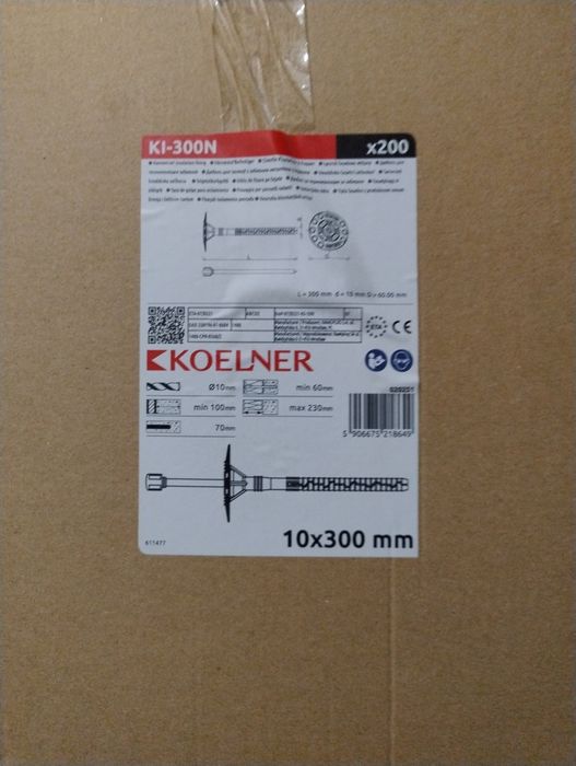 Kołki do styropianu 300mm 516sztuk