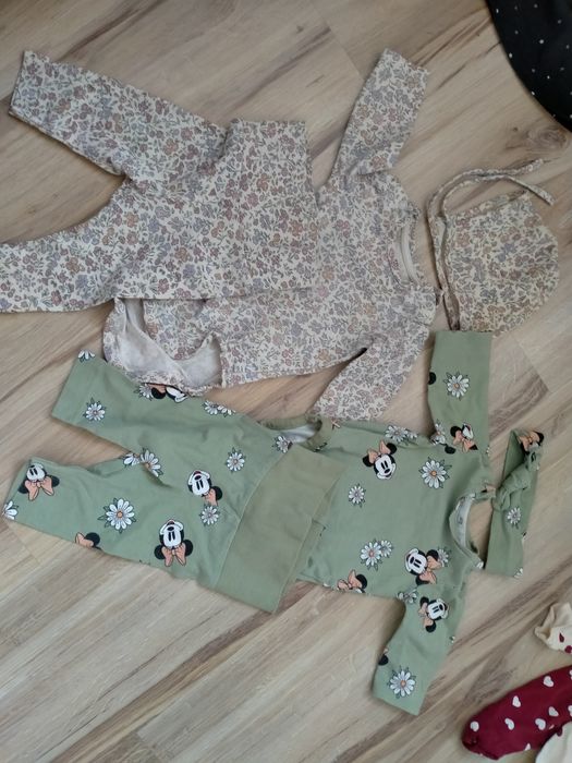 TYLKO H&M, Zestaw 56/62, JESIEŃ, ZIMA, body prążek, kurtka, WYPR